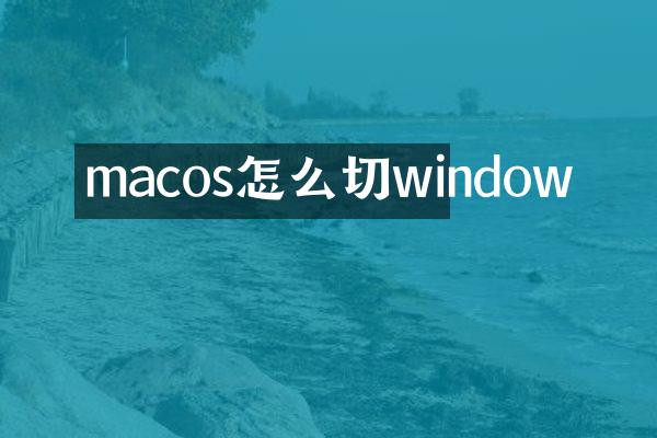 macos怎么切window