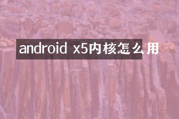 android x5内核怎么用