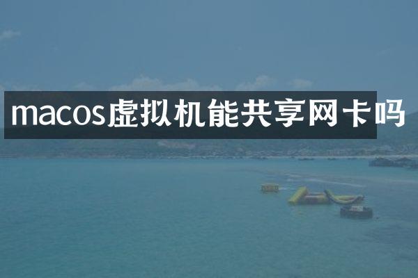 macos虚拟机能共享网卡吗