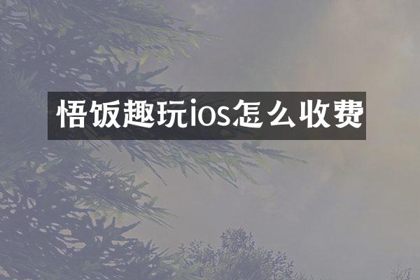 悟饭趣玩ios怎么收费