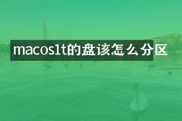 macos1t的盘该怎么分区