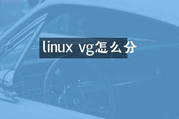 linux vg怎么分