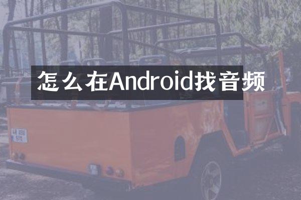 怎么在Android找音频