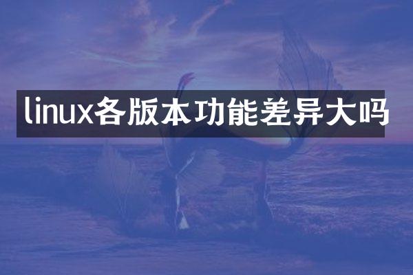 linux各版本功能差异大吗