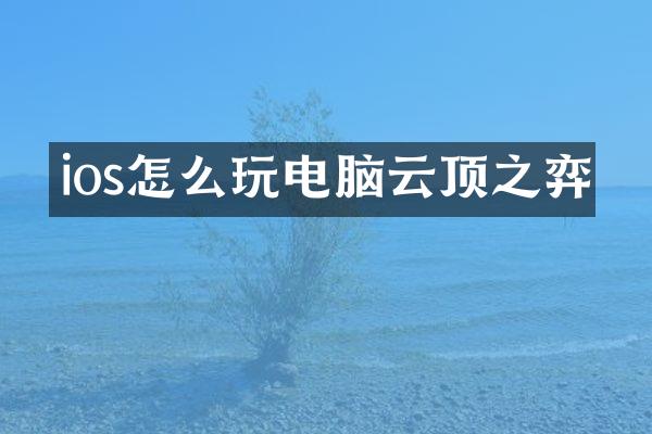 ios怎么玩电脑云顶之弈