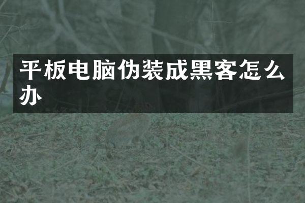 平板电脑伪装成黑客怎么办