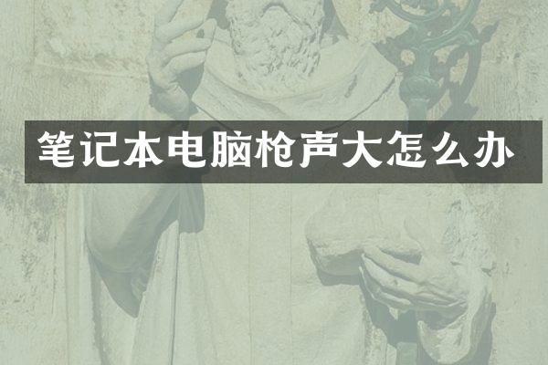 笔记本电脑声大怎么办