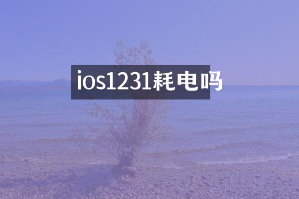 ios1231耗电吗