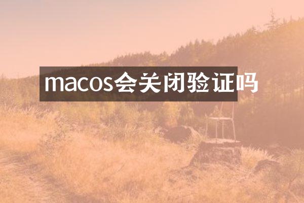 macos会关闭验证吗