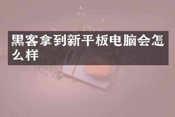 黑客拿到新平板电脑会怎么样