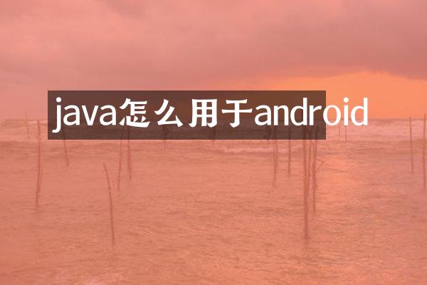java怎么用于android