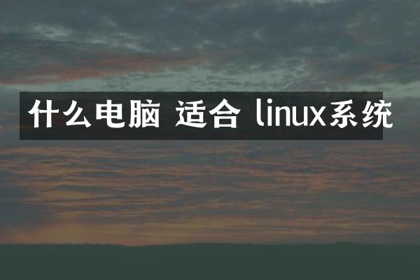 什么电脑 适合 linux系统