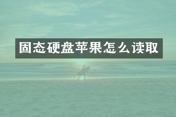 固态硬盘苹果怎么读取