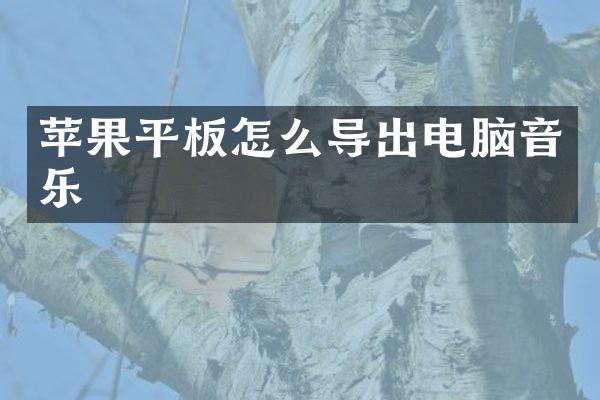 苹果平板怎么导出电脑音乐