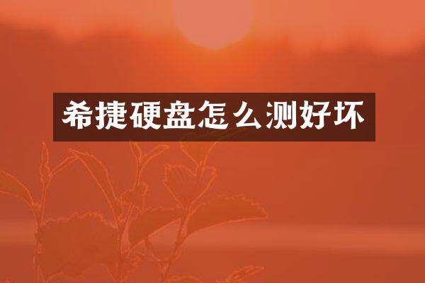 希捷硬盘怎么测好坏