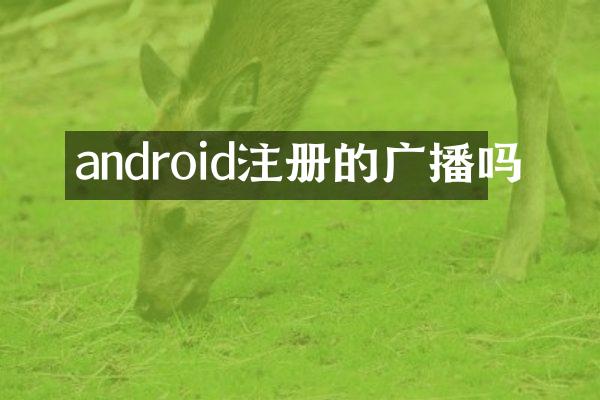 android注册的广播吗
