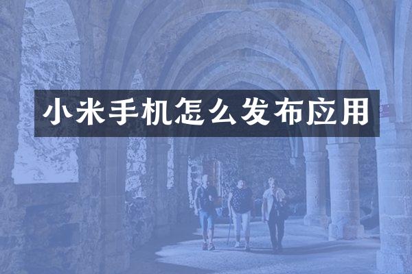 小米手机怎么发布应用