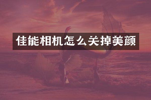 佳能相机怎么关掉美颜