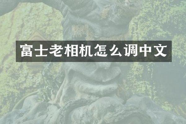 富士老相机怎么调中文