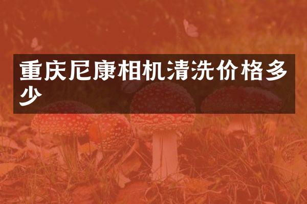 重庆尼康相机清洗价格多少