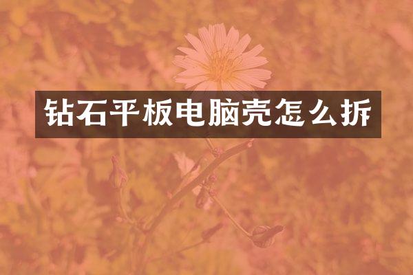 钻石平板电脑壳怎么拆