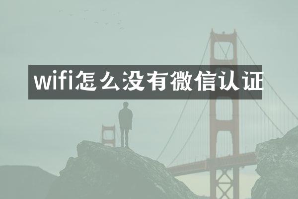 wifi怎么没有微信认证