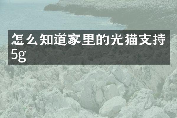 怎么知道家里的光猫支持5g