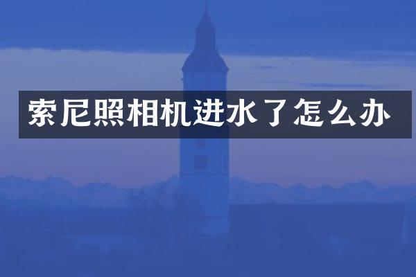 照相机进水了怎么办