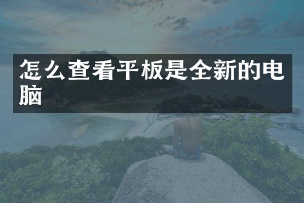 怎么查看平板是全新的电脑
