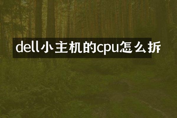 dell小主机的cpu怎么拆