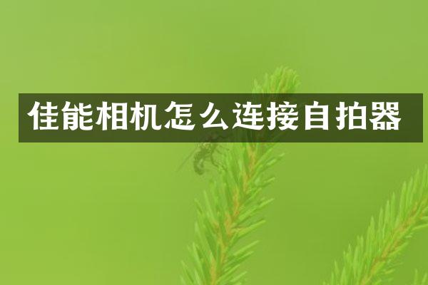 佳能相机怎么连接器