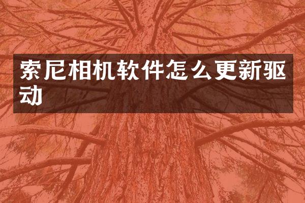 相机软件怎么更新驱动
