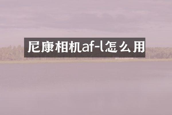 尼康相机af-l怎么用
