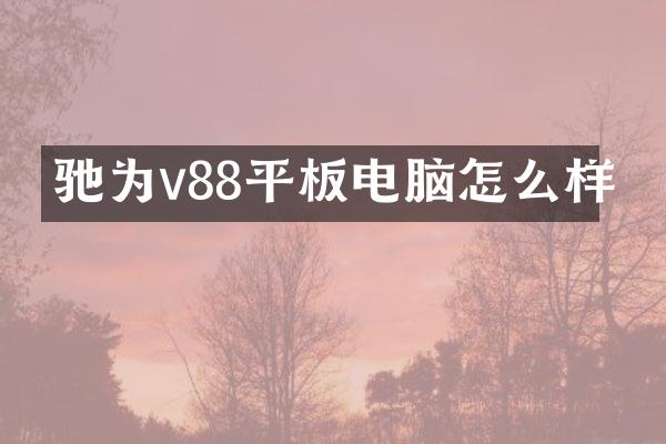 驰为v88平板电脑怎么样