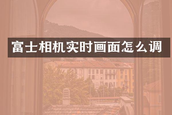 富士相机实时画面怎么调