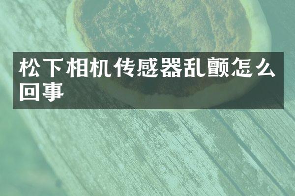 相机传感器乱颤怎么回事