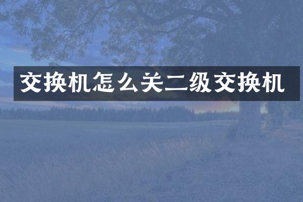 交换机怎么关二级交换机