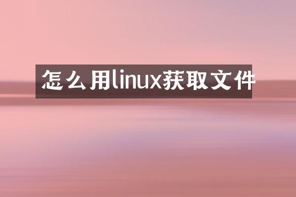 怎么用linux获取文件