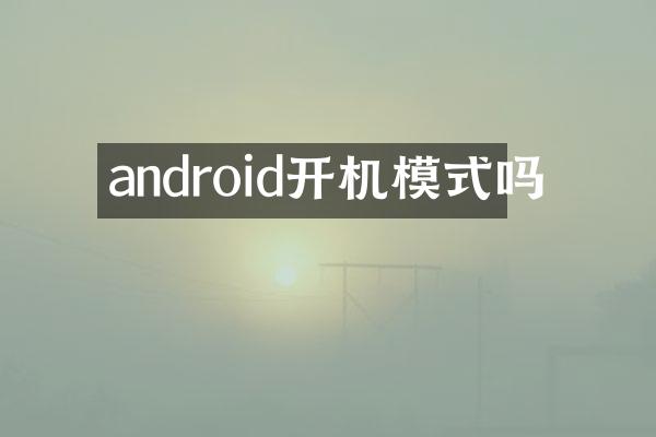 android开机模式吗
