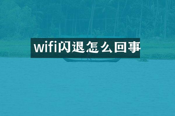 wifi闪退怎么回事
