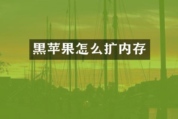 黑苹果怎么扩内存