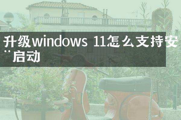 升级windows 11怎么支持安全启动