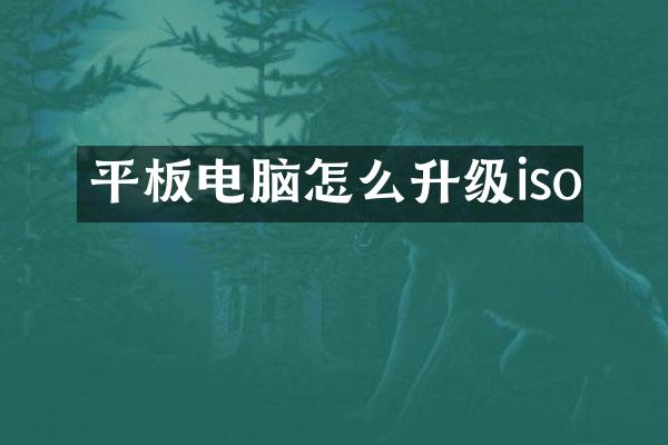 平板电脑怎么升级iso