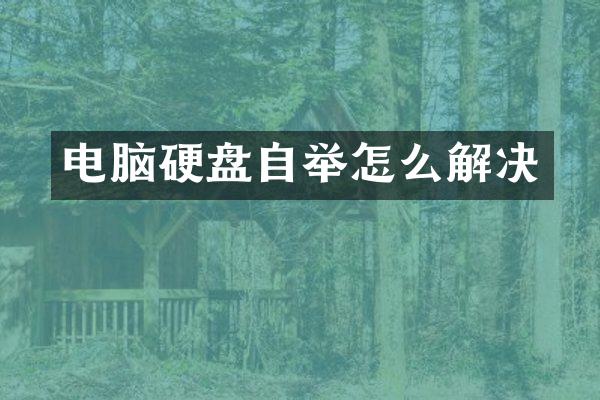 电脑硬盘自举怎么解决