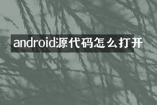 android源代码怎么打开