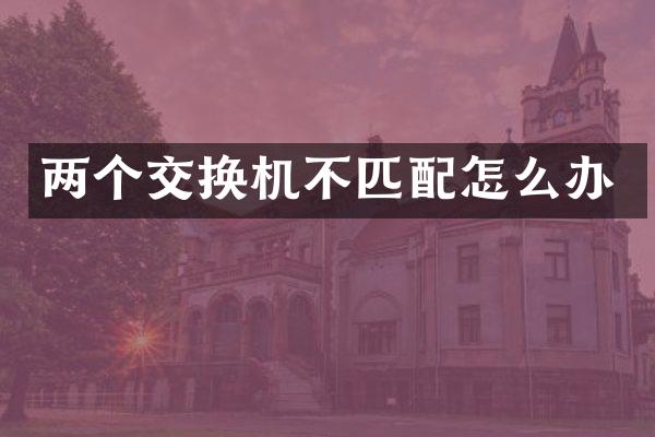 两个交换机不匹配怎么办