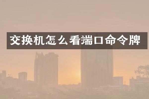 交换机怎么看端口命令牌