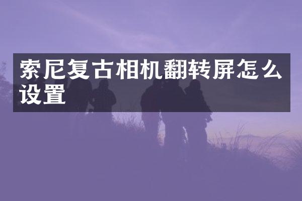 复古相机翻转屏怎么设置