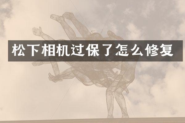 相机过保了怎么修复