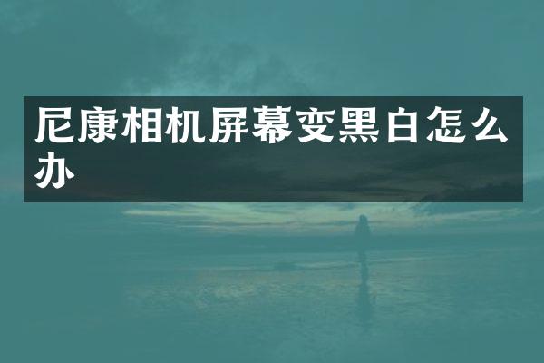 尼康相机屏幕变黑白怎么办